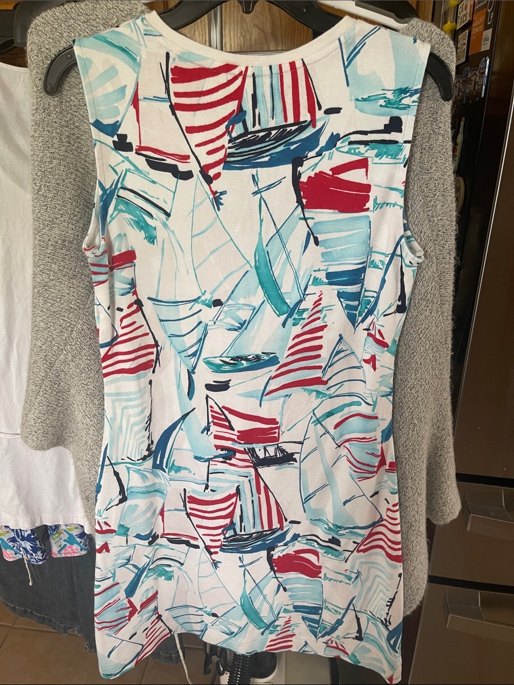 Chaps Sleeveless Dress Nautical Print Sundress Size XL - Picture 5 of 6